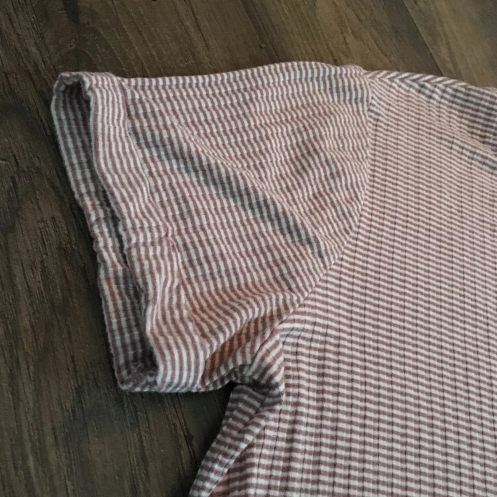 Red and white stripe shirt